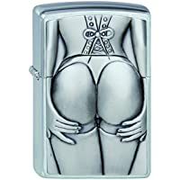 Zippo Stocking Girl Mechero- Metal- Brushed Chrome- 3.5x1x5.5 cm
